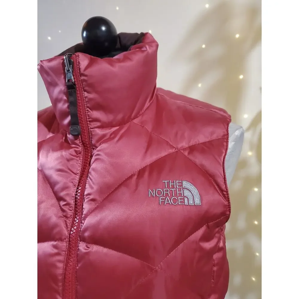 The North Face Aconcagua 550 Nuptse Goose Down Puffer Vest Womens Size XS Pink
